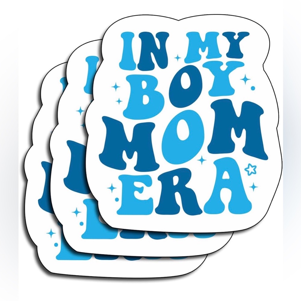 In My Boy Mom Era Sticker – Waterproof Vinyl Stickers for Moms (3 pieces)